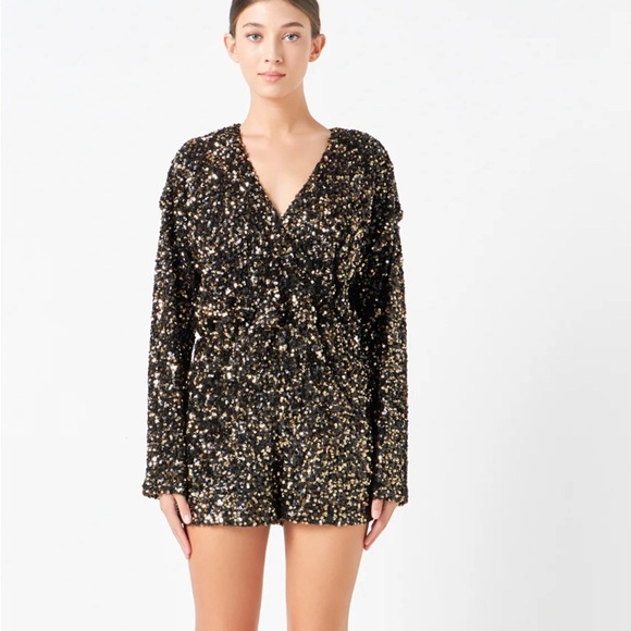 Endless Rose sequin romper- NEW - Picture 1 of 5